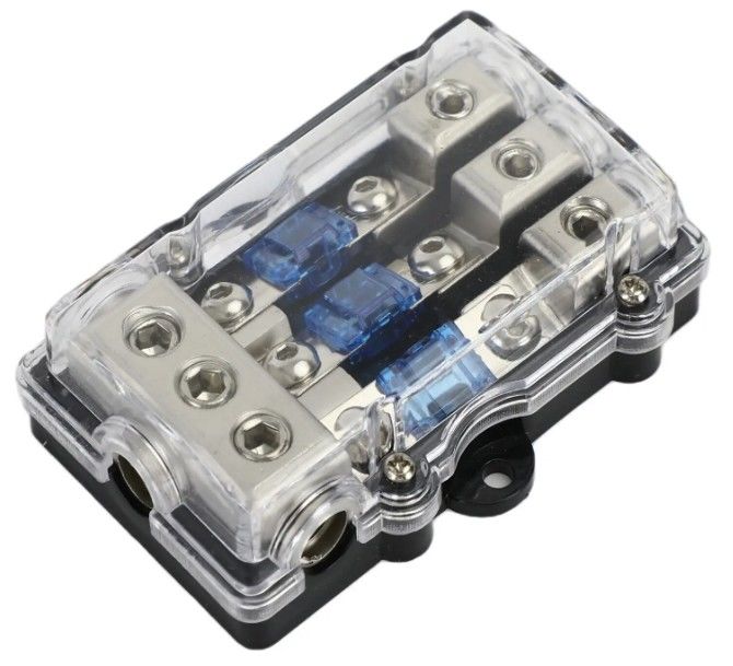 3Way Car Mini ANL Blade Fuse Holder Стерео аудио блок распределения питания 60 ампер