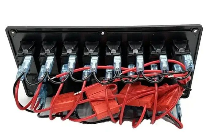 12V 8 Way Gang Rocker Switch Panel с W / 50A Dual Anderson Plugs Аксессуарный розетка и двойной USB
