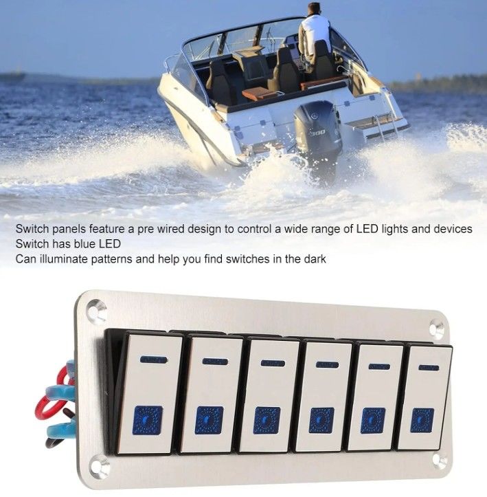 Панель переключателя переключателя, панель переключателя Rocker Waterproof Universal UTV Boat Small Round Rocker Switch