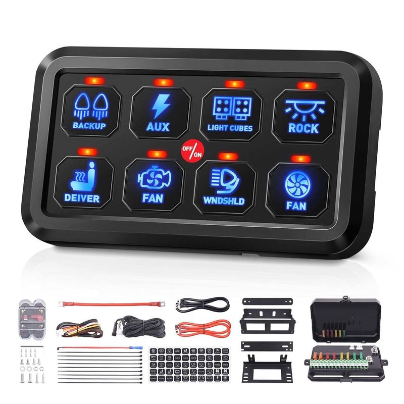 ABS материал 8 Gang Spod Switch Panel 600w Комбинированный переключатель тип