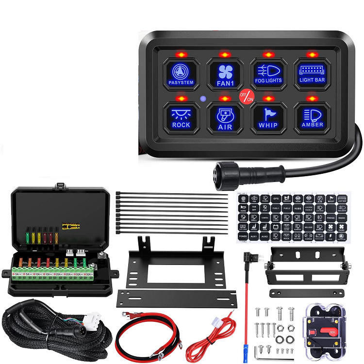 ABS материал 8 Gang Spod Switch Panel 600w Комбинированный переключатель тип