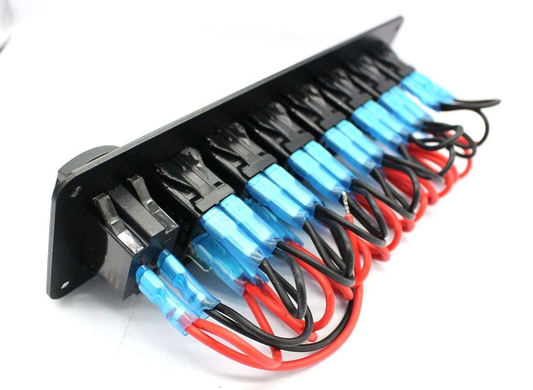DC 12V 7 Gang Rocker Switch Panel с двойным зарядным устройством USB LED мощностью 4,8 ампера