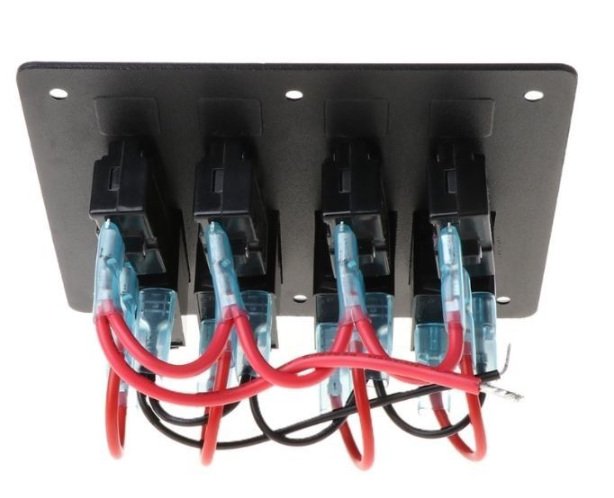 DC 12V 6 Gang Rocker переключательная панель с красным светодиодом для автомобильной лодки