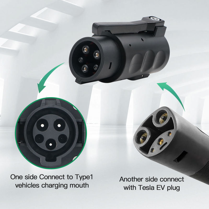 80A 240v Ac Tesla Charger Connector Ev Adapter Charger Tesla To J1772 Адаптер для Теслы