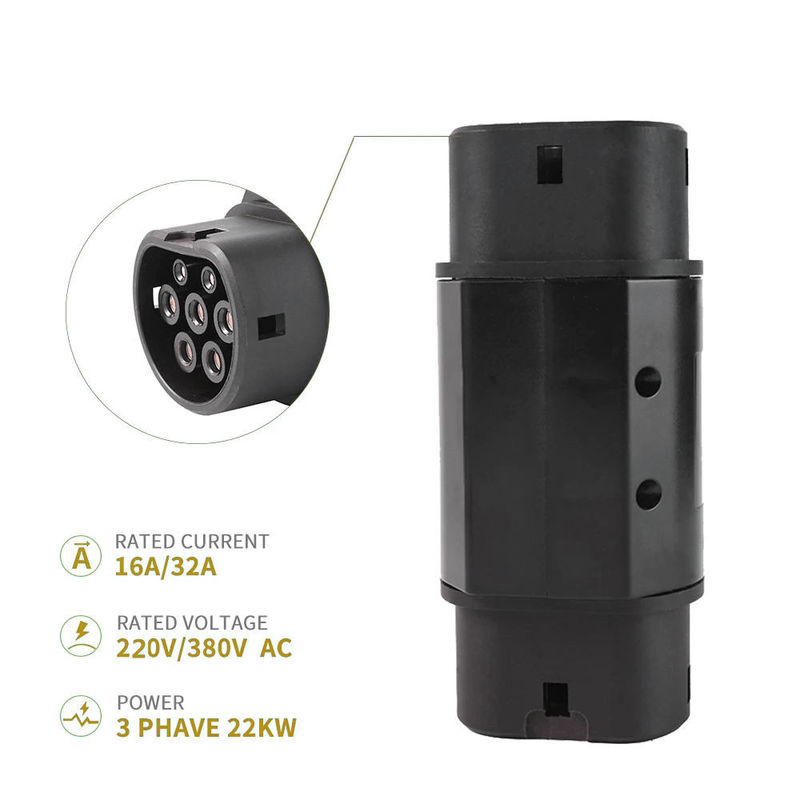 Новый энергетический зарядный разъем 32A AC Type2 To GBT адаптер для EVSE зарядки