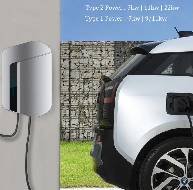 Коммерческое зарядное устройство Ac Wallbox 7kw Ocpp1.6 Ac Ev Wallbox Электромобильная зарядная станция для TESLA NACS